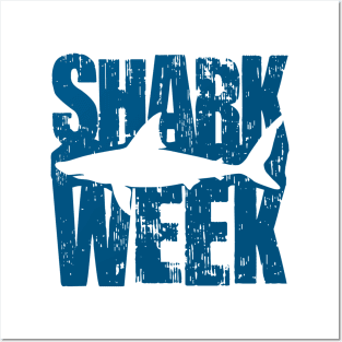 Shark Week Summer Beach Ocean Animal Posters and Art